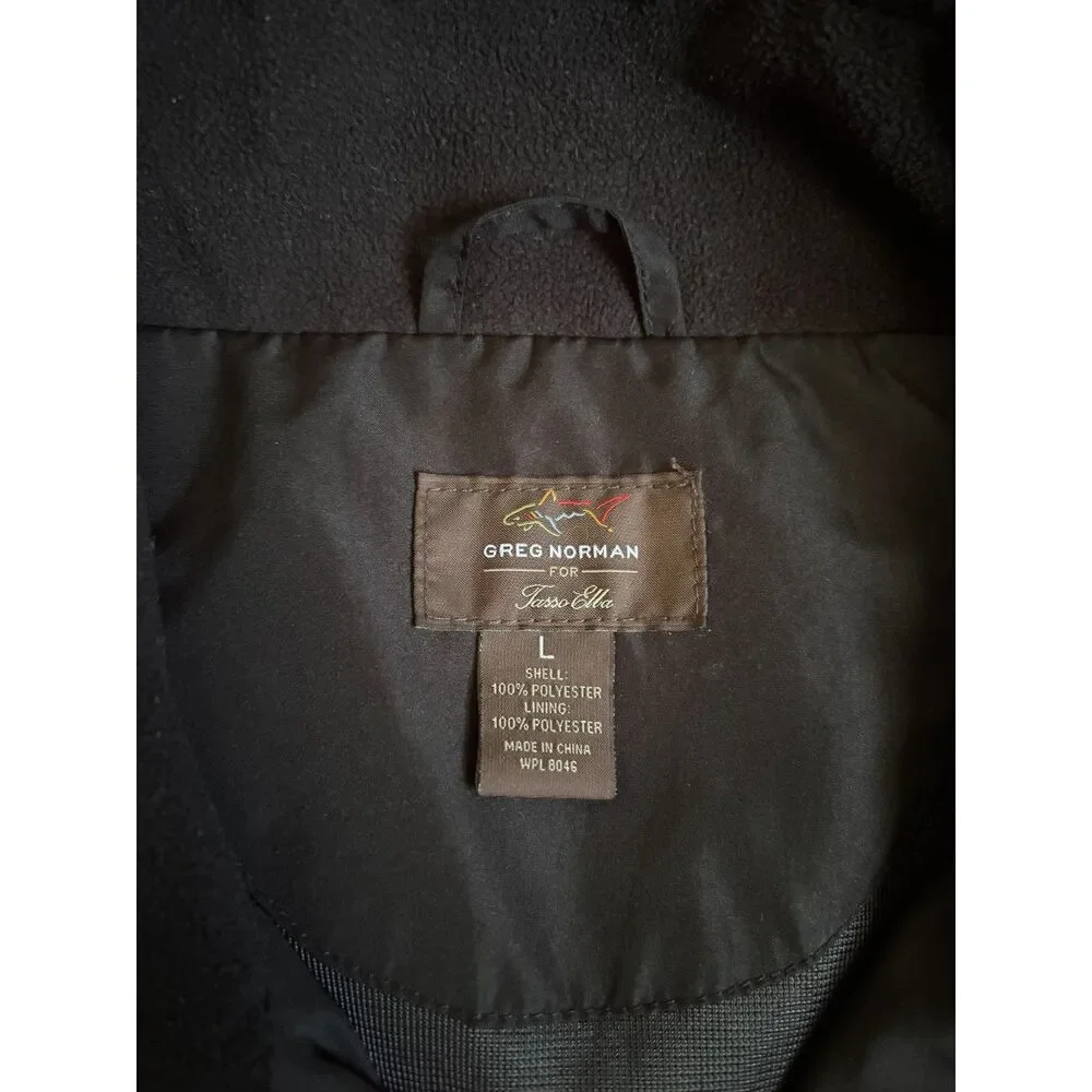 Greg Norman for Tasso Ella Vest Men's L Black Golf Athleisure